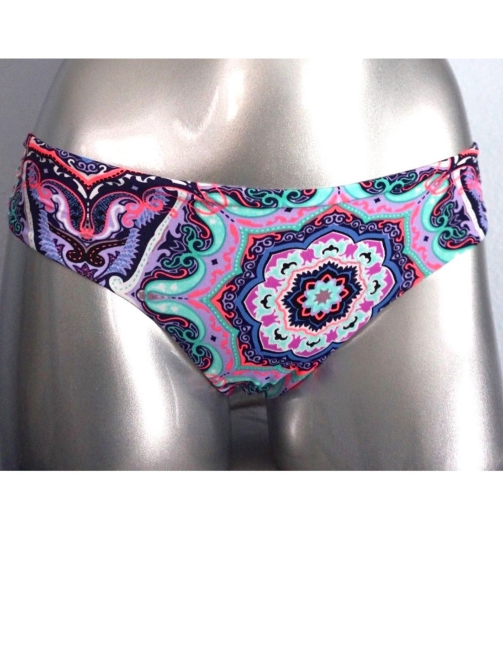 Victoria' Secret Nwt Medallion Print The Classic Hipster Ruched Bikini Bottom XS